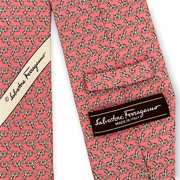 Salvatore Ferragamo Other - Salvatore Ferragamo Zebra and Flower Printed Tie 100% Silk